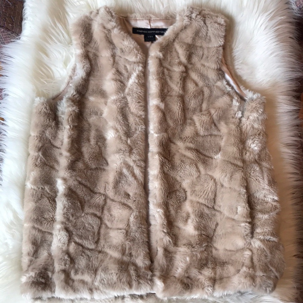 French Connection faux fur vest